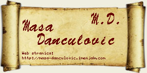 Maša Dančulović vizit kartica